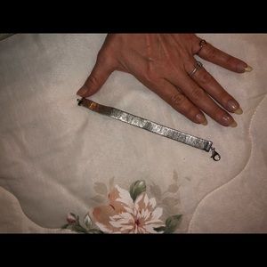 Silver Christian Dior 6.5” wrap bracelet